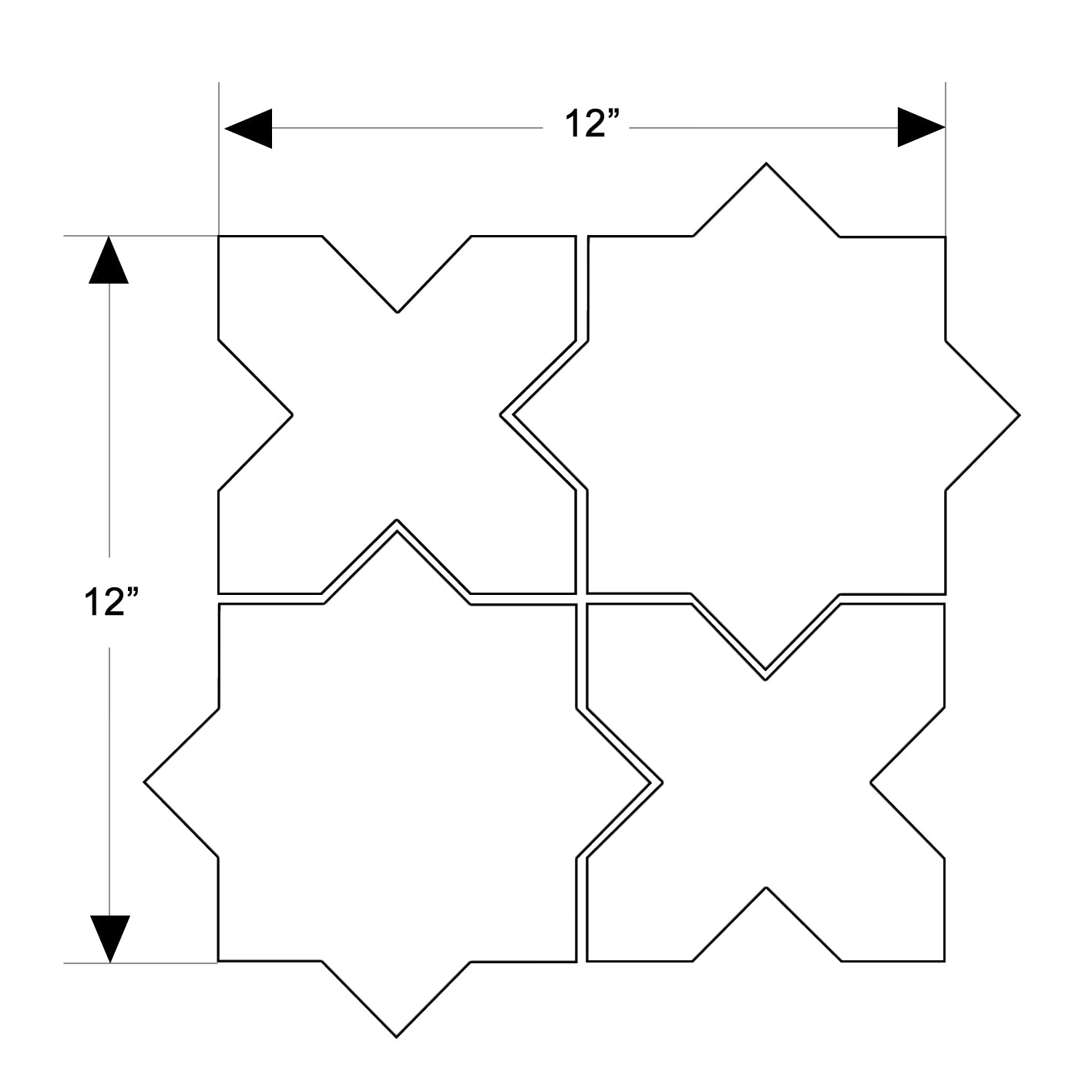 Original Star Cross Cement Tile